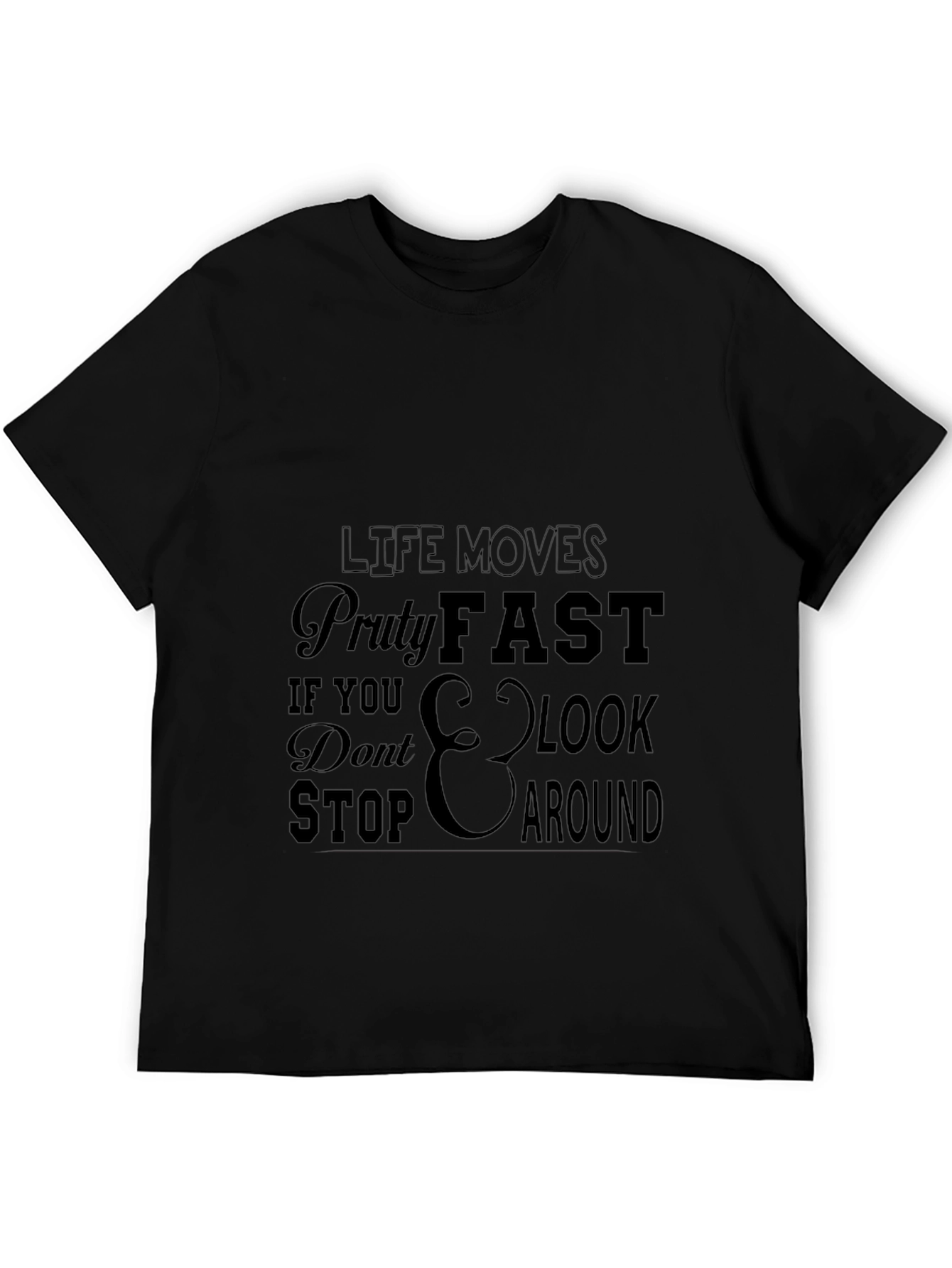 Camiseta Negra con Mensaje Motivacional