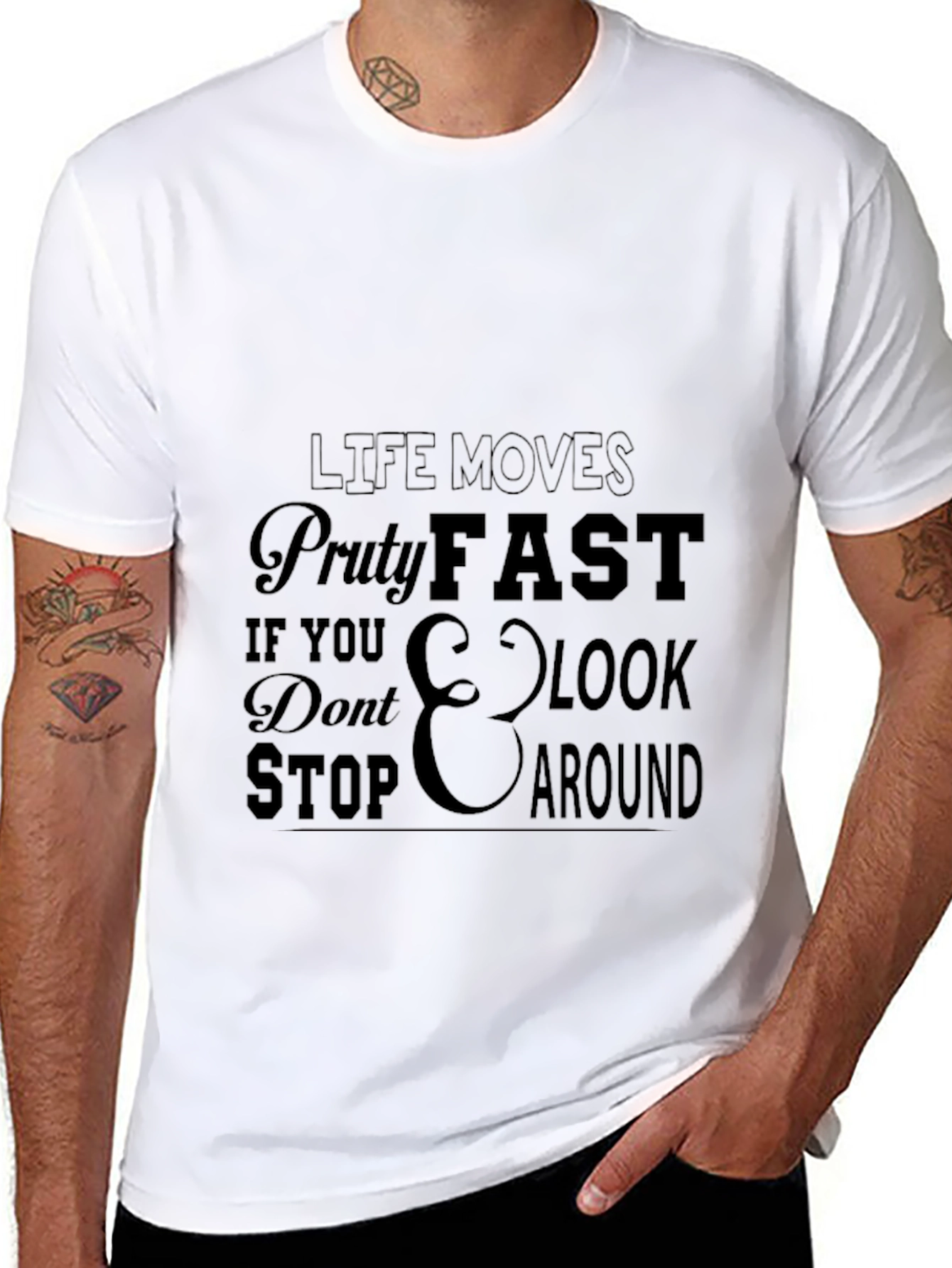Camiseta Negra con Mensaje Motivacional