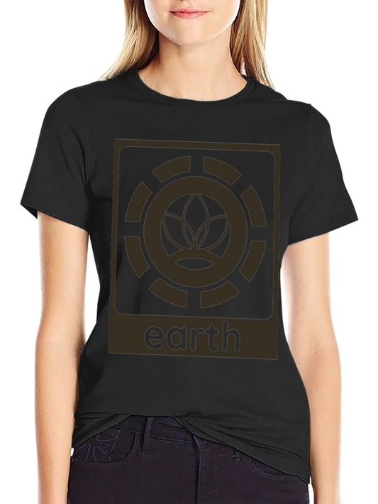 Camiseta Negra Earth Diseño Gráfico Único
