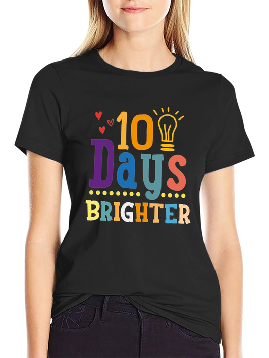 Camiseta Negra 10 Días Más Brillantes