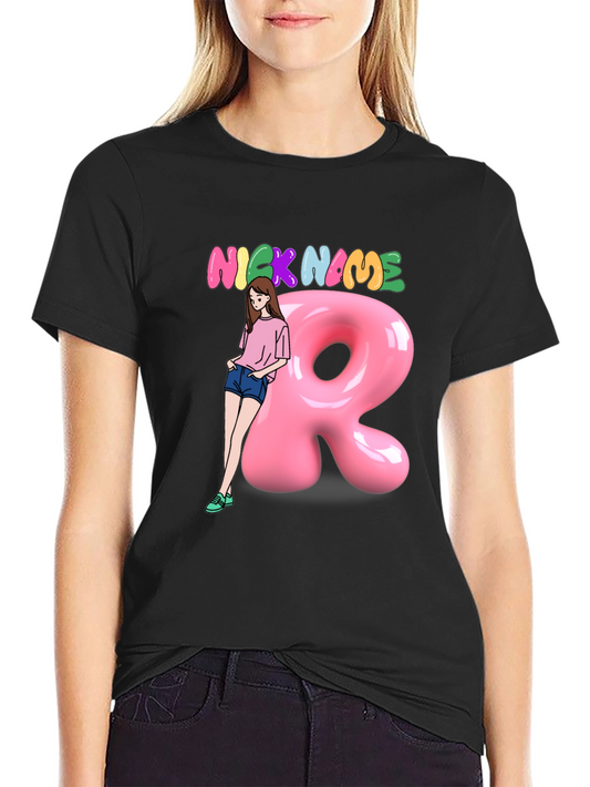 Camiseta Negra Personalizada con Nombre y Diseño Divertido