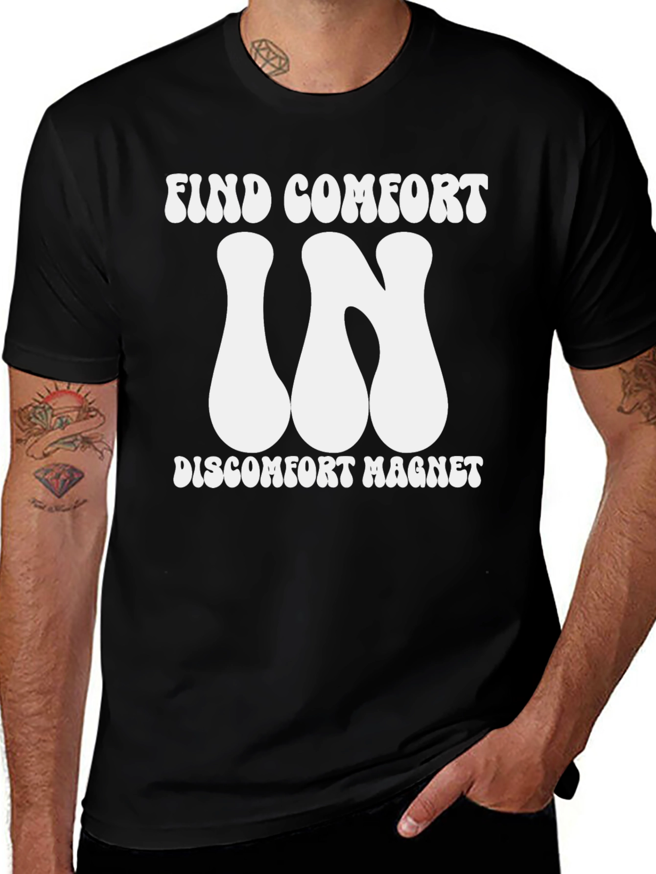 Camiseta Negra Discomfort Magnet
