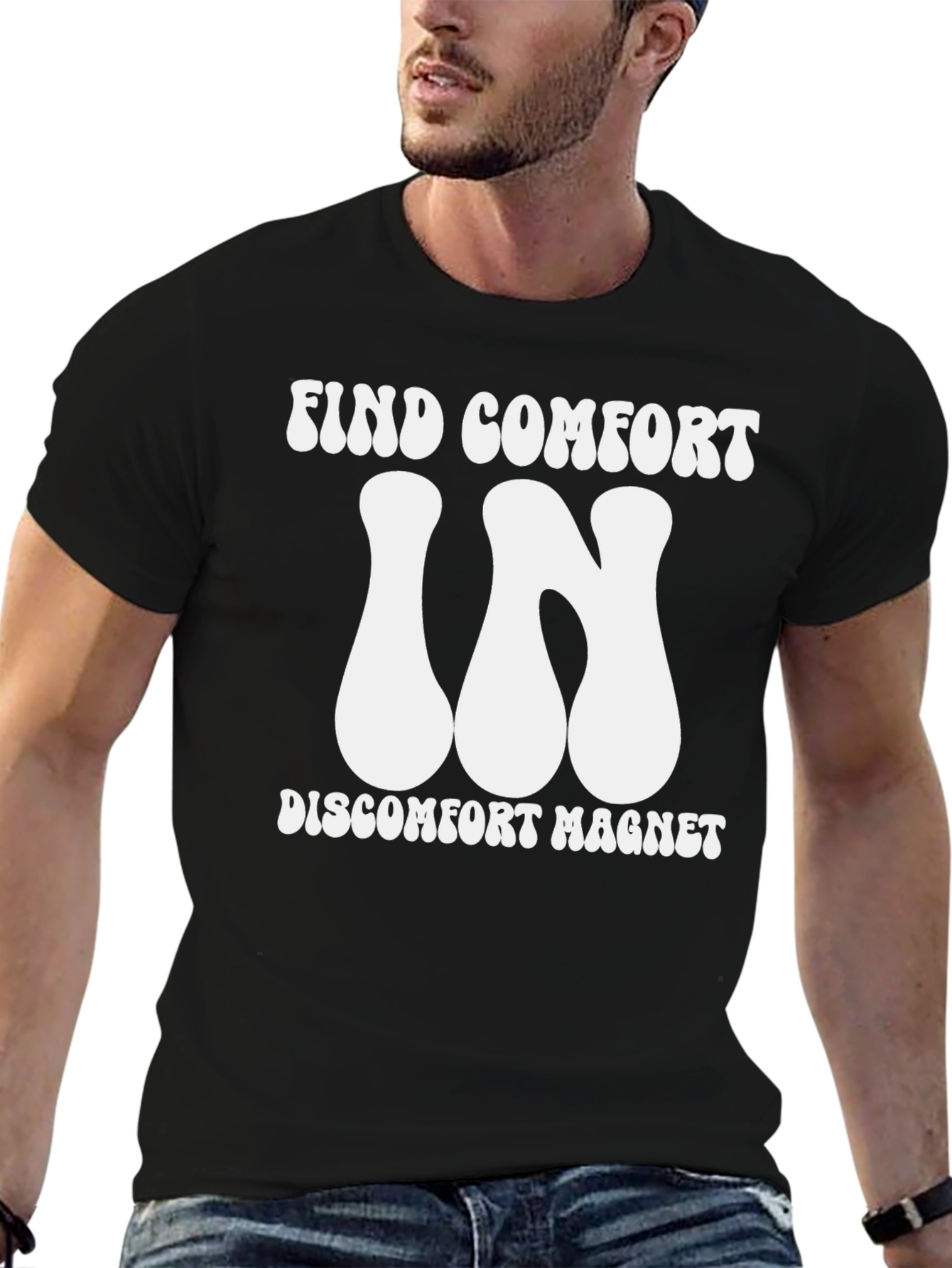 Camiseta Negra Discomfort Magnet