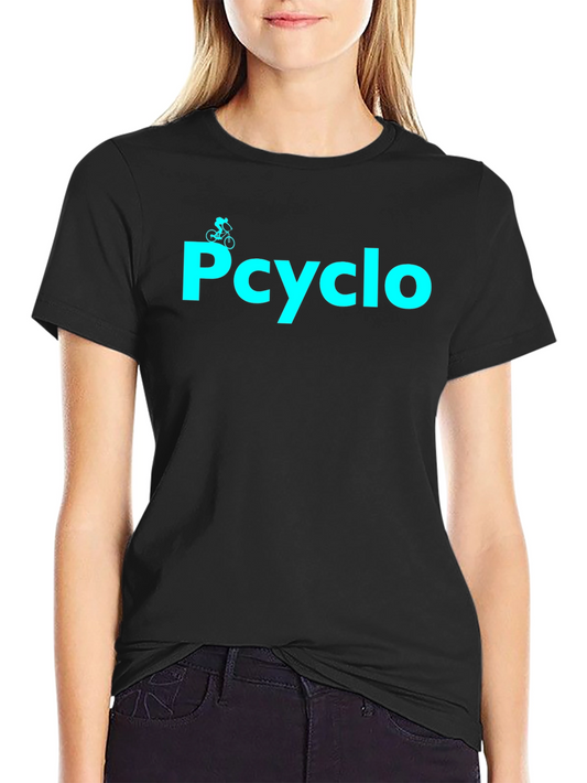 Camiseta Negra Pcyclo para Amantes del Ciclismo