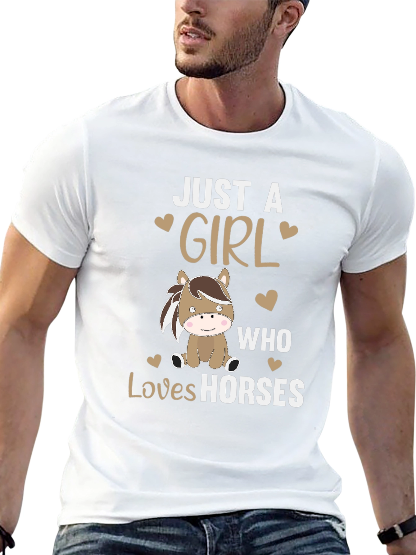 Camiseta Negra Just A Girl Who Loves Horses