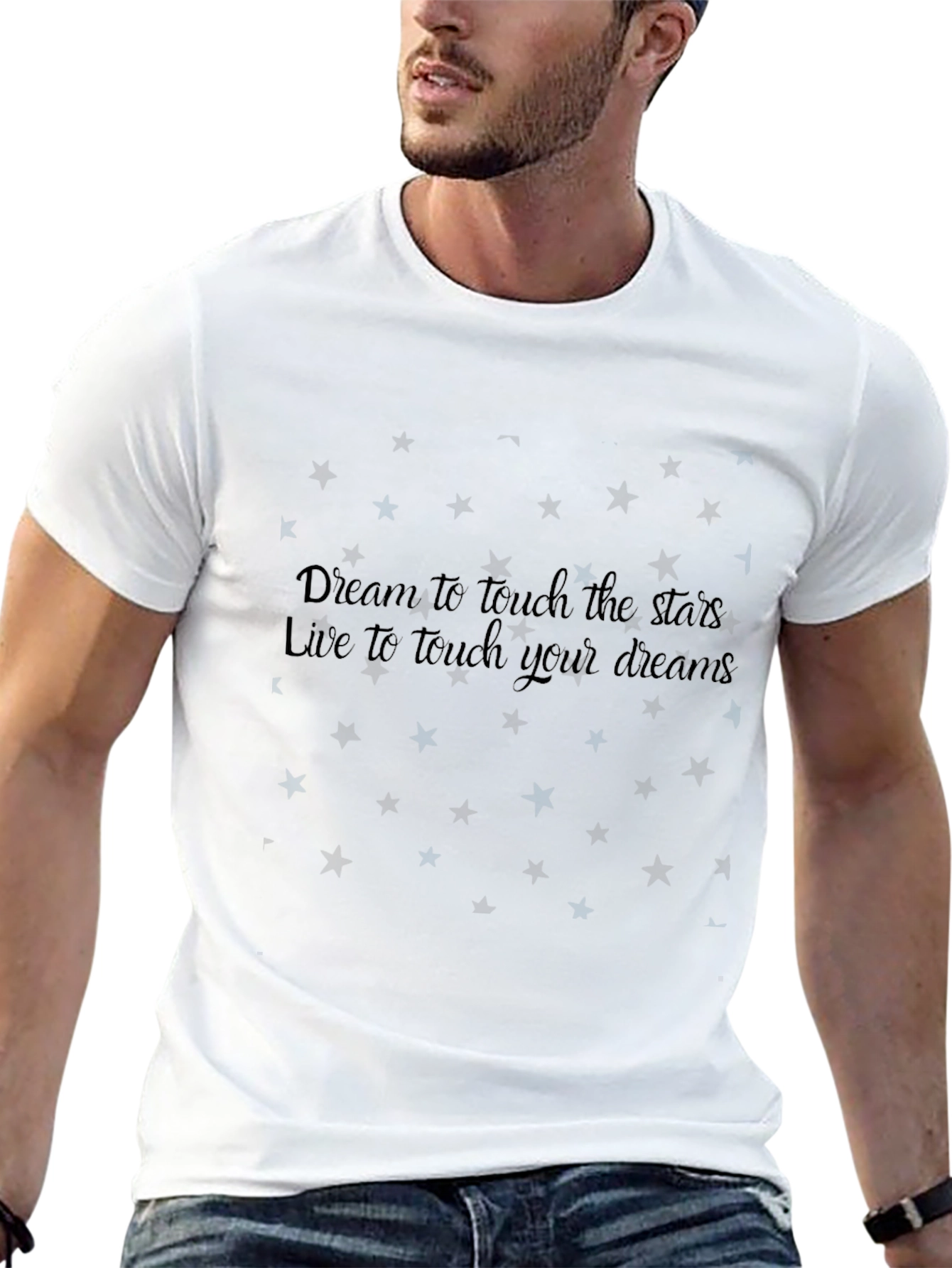 Camiseta Negra: Sueña con las Estrellas