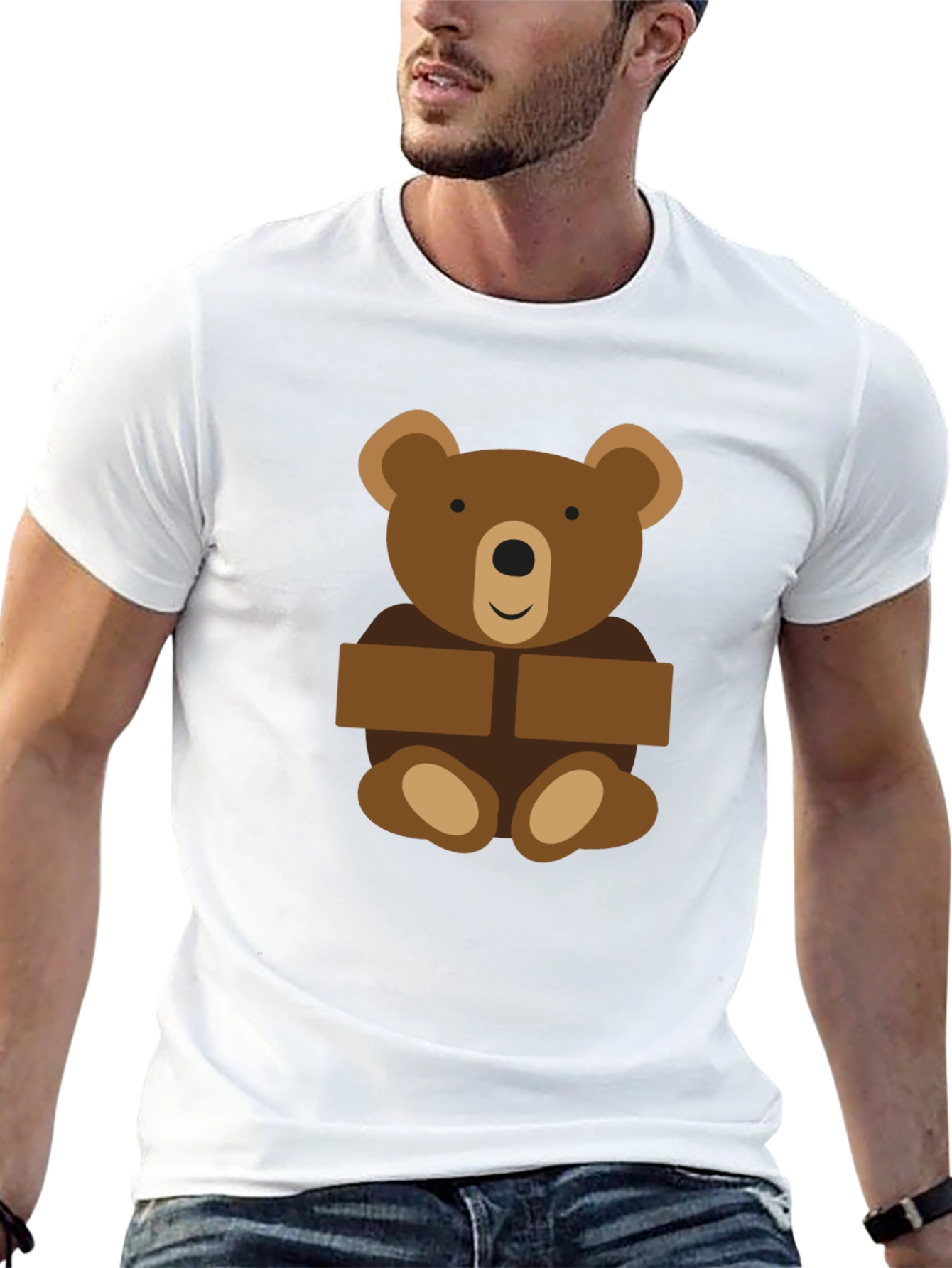 Camiseta Negra con Diseño de Oso Teddy