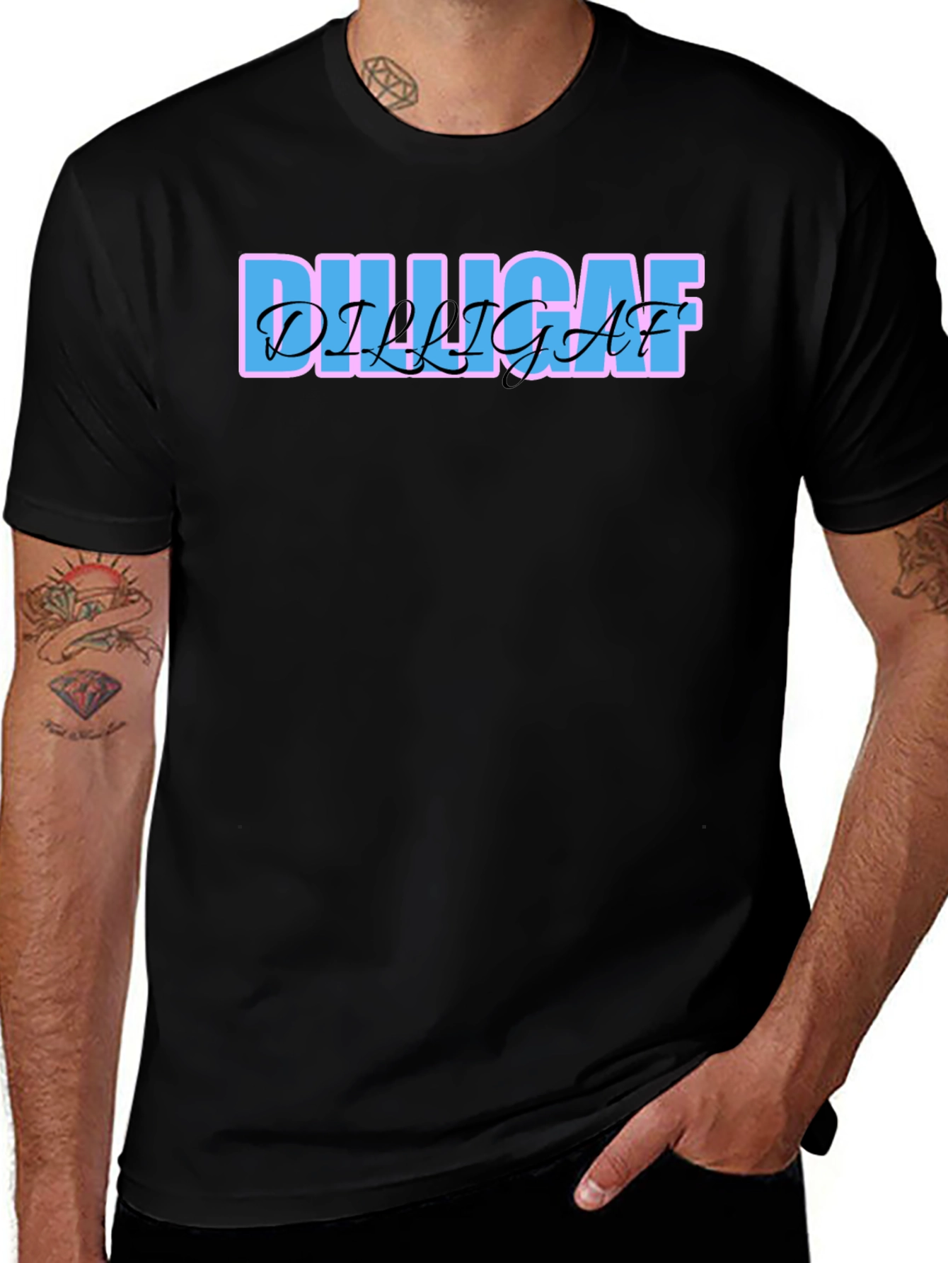 Camiseta Negra DILLIGAF