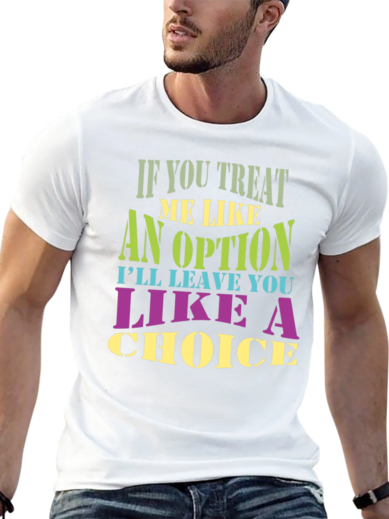 Camiseta Negra con Estampa de Frase Inspiradora