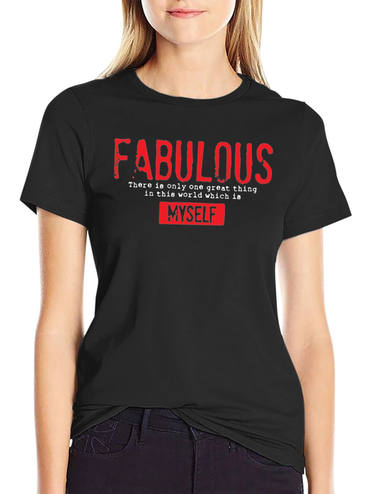 Camiseta Negra: ¡Fabulous Solo Yo!
