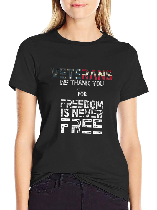 Camiseta Negra Veterans We Thank You - Apoyo y Patriotismo