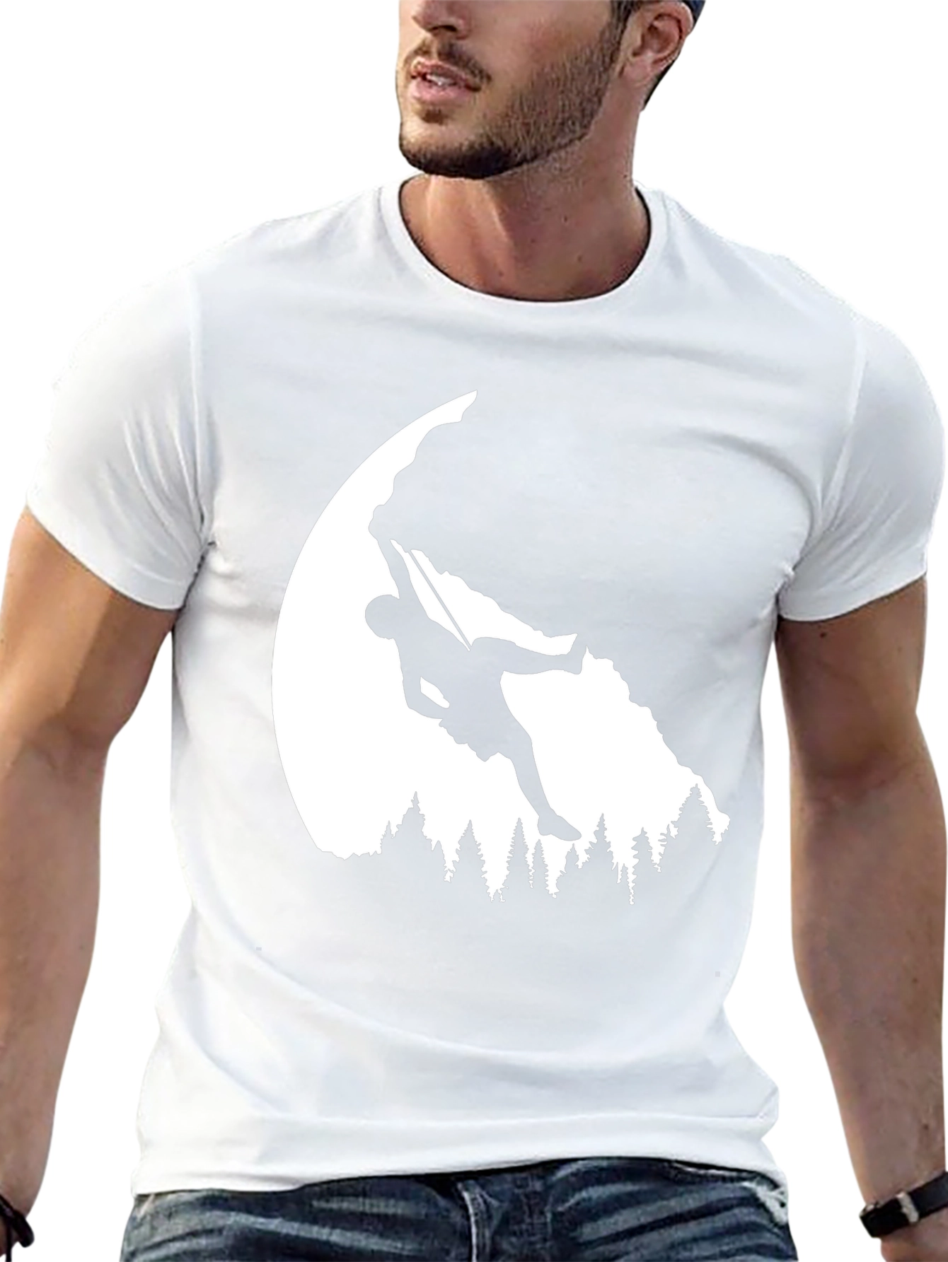 Camiseta Negra Escalada en Roca Aventura