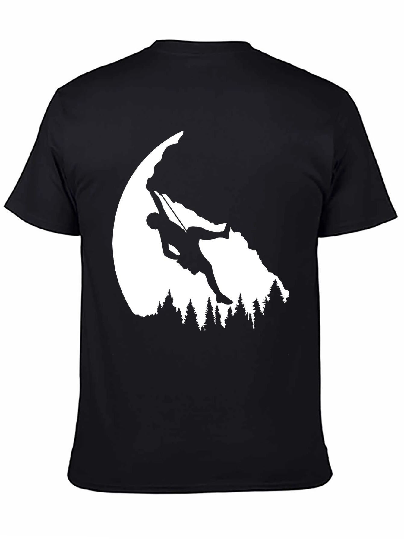 Camiseta Negra Escalada en Roca Aventura