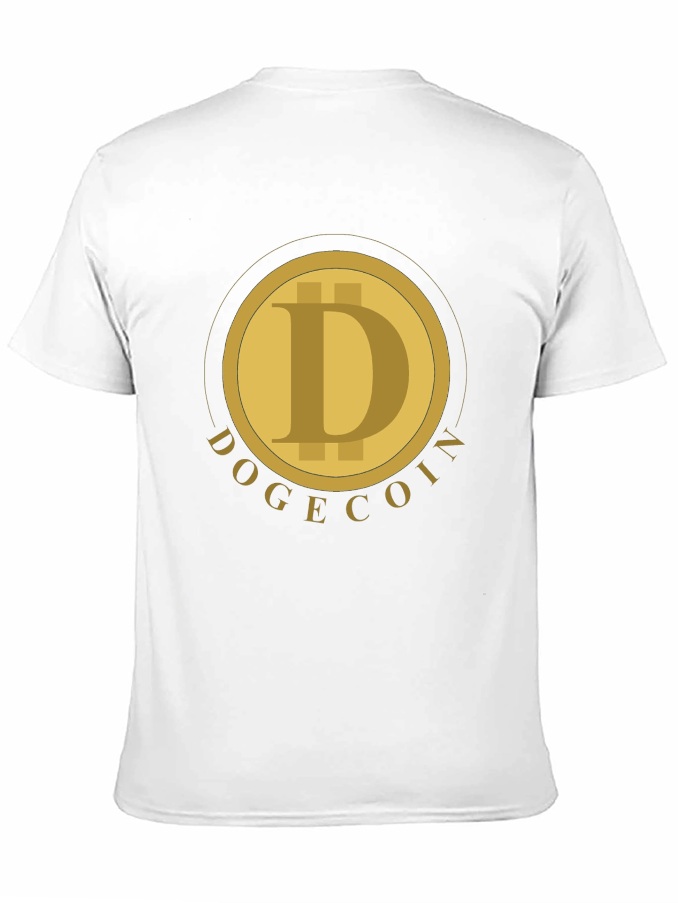 Camiseta Hombre Negra Diseño Dogecoin Crypto