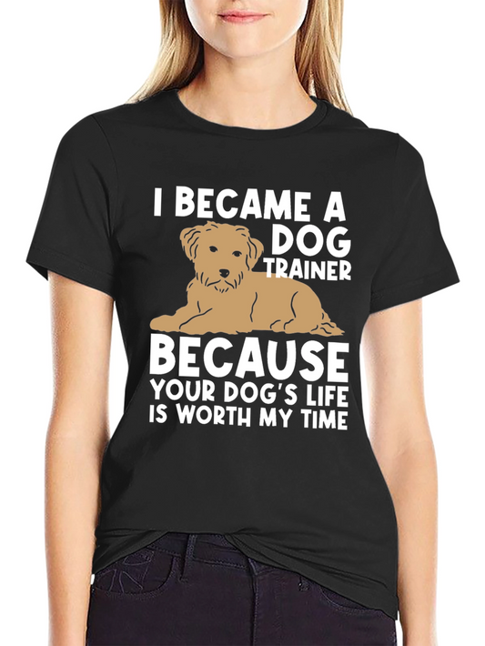 Camiseta Negra Entrenador de Perros
