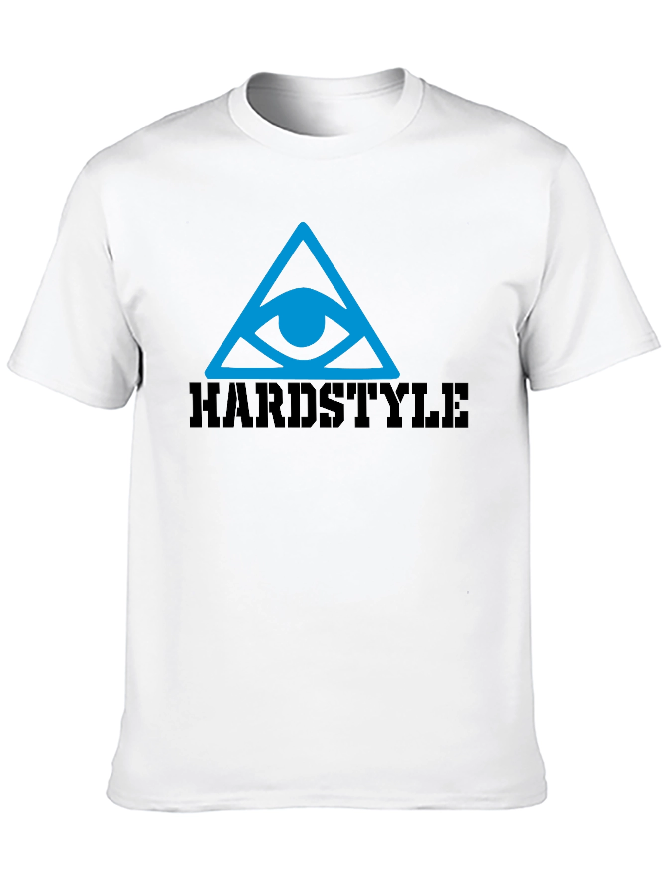 Camiseta Negra Hardstyle con Diseño Ojo en Triángulo