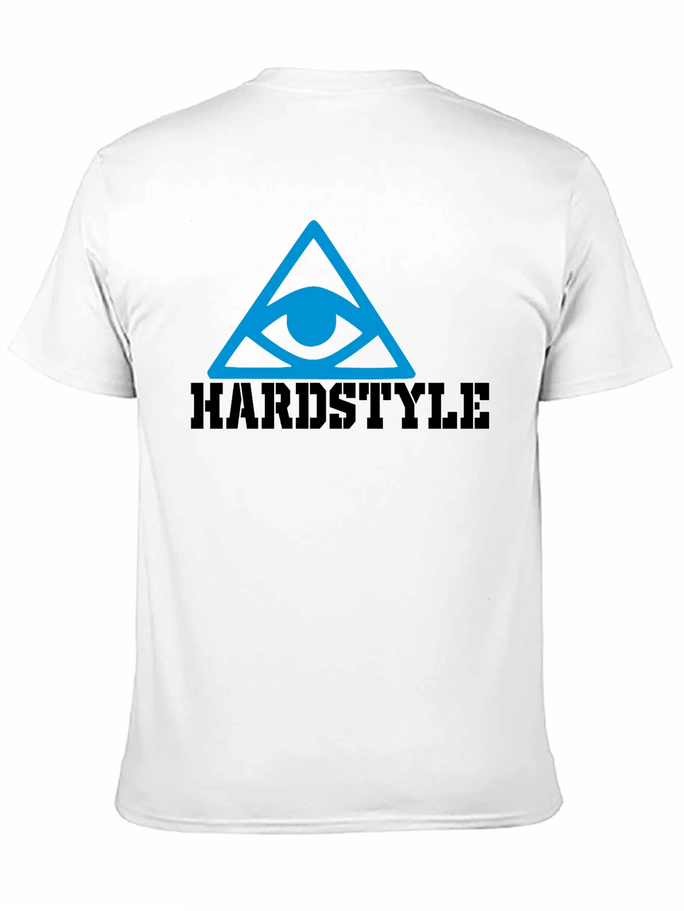Camiseta Negra Hardstyle con Diseño Ojo en Triángulo