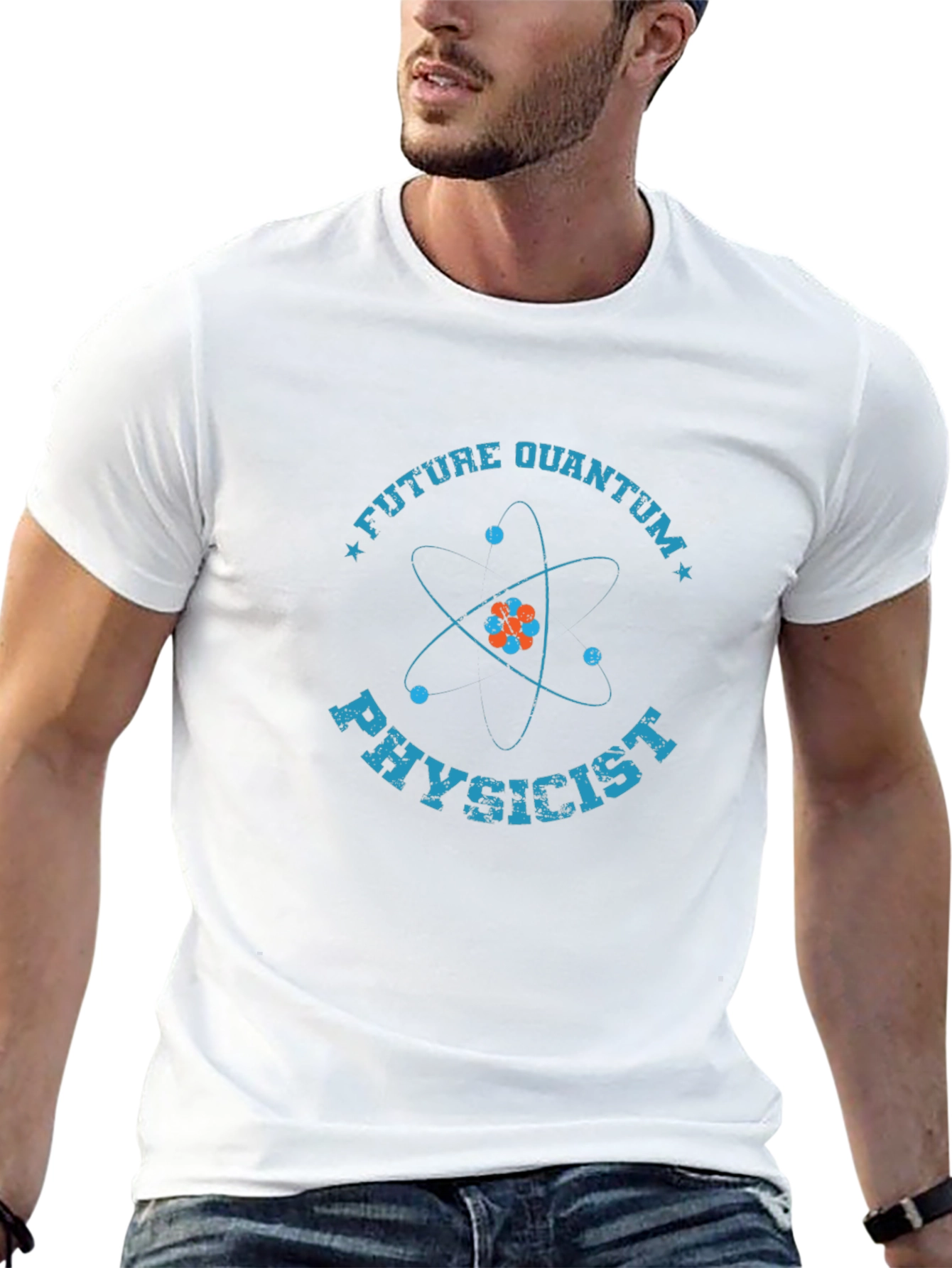 Camiseta Negra de Físico Cuántico Futuro