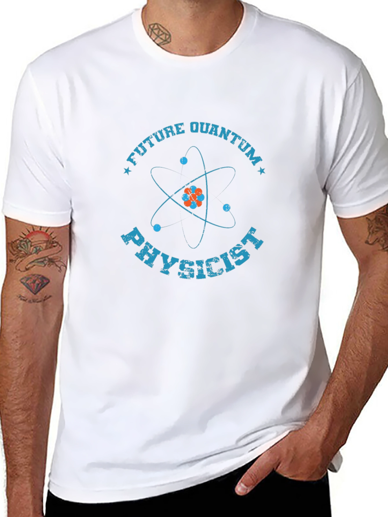 Camiseta Negra de Físico Cuántico Futuro