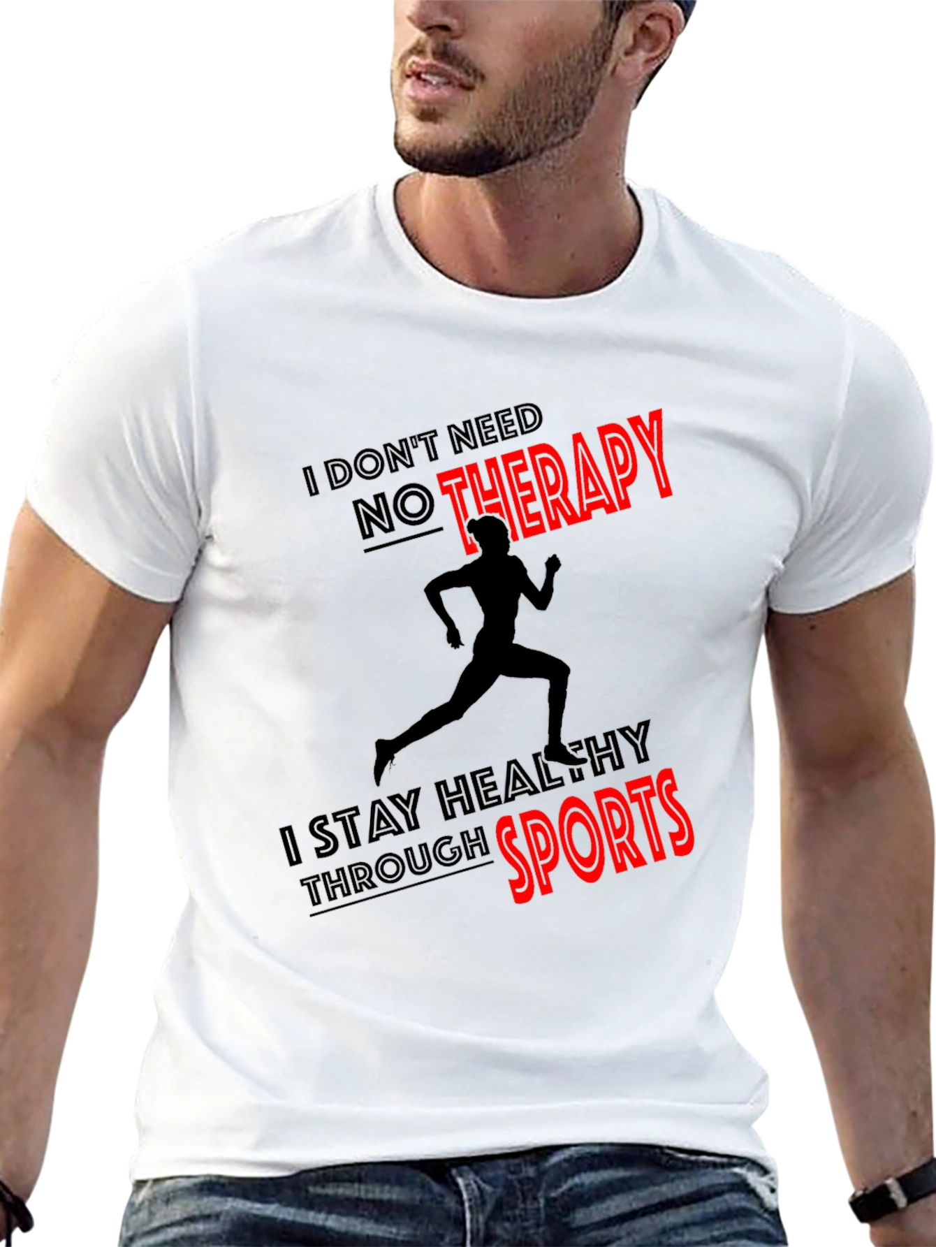 Camiseta Hombre Deportiva Sin Terapia Algodón