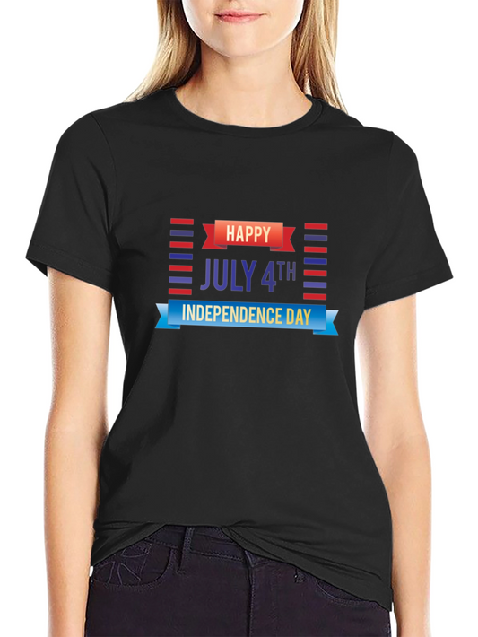 Camiseta Negra Feliz 4 de Julio Día de la Independencia