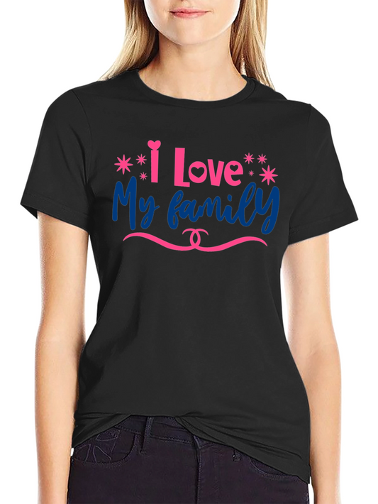 Camiseta Negra Amo a Mi Familia
