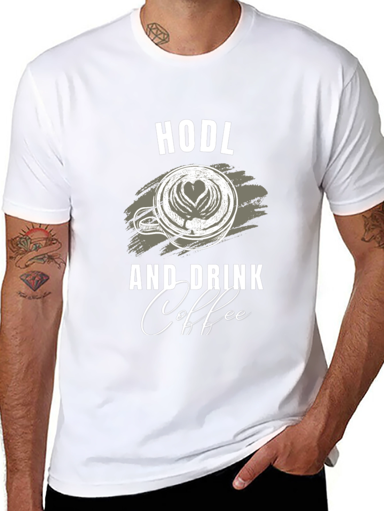 Camiseta Negra HODL y Coffee