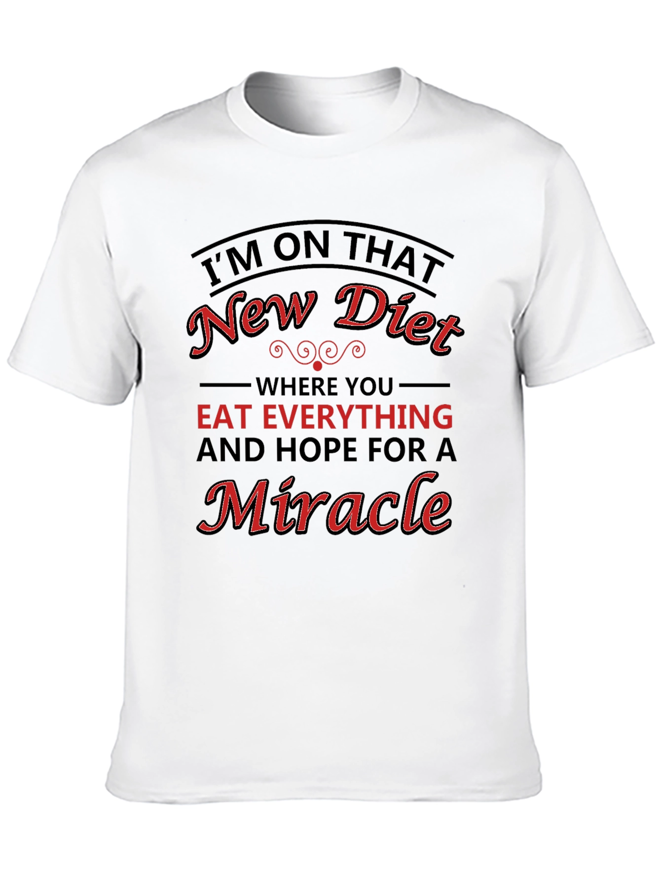 Camiseta Negra con Diseño Divertido de Dieta