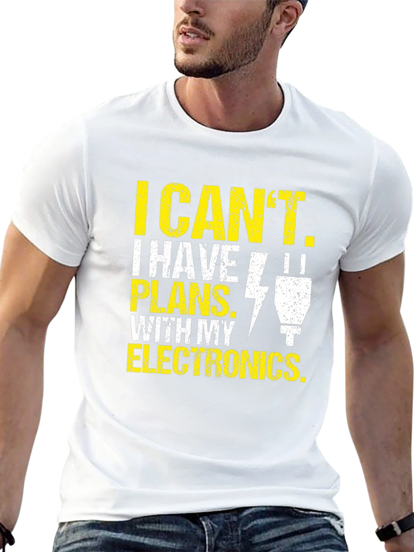 Camiseta de Hombre: Electrónica - Tengo Planes