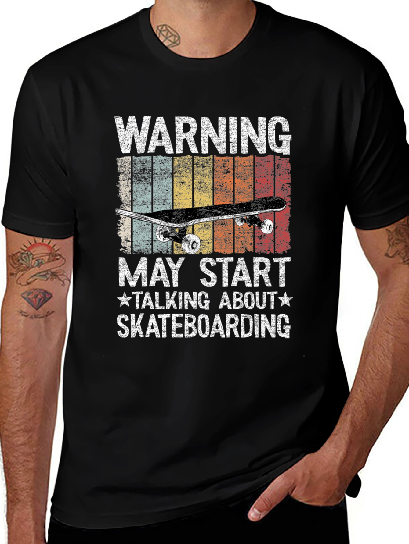 Camiseta de Skate Retro con Diseño Divertido