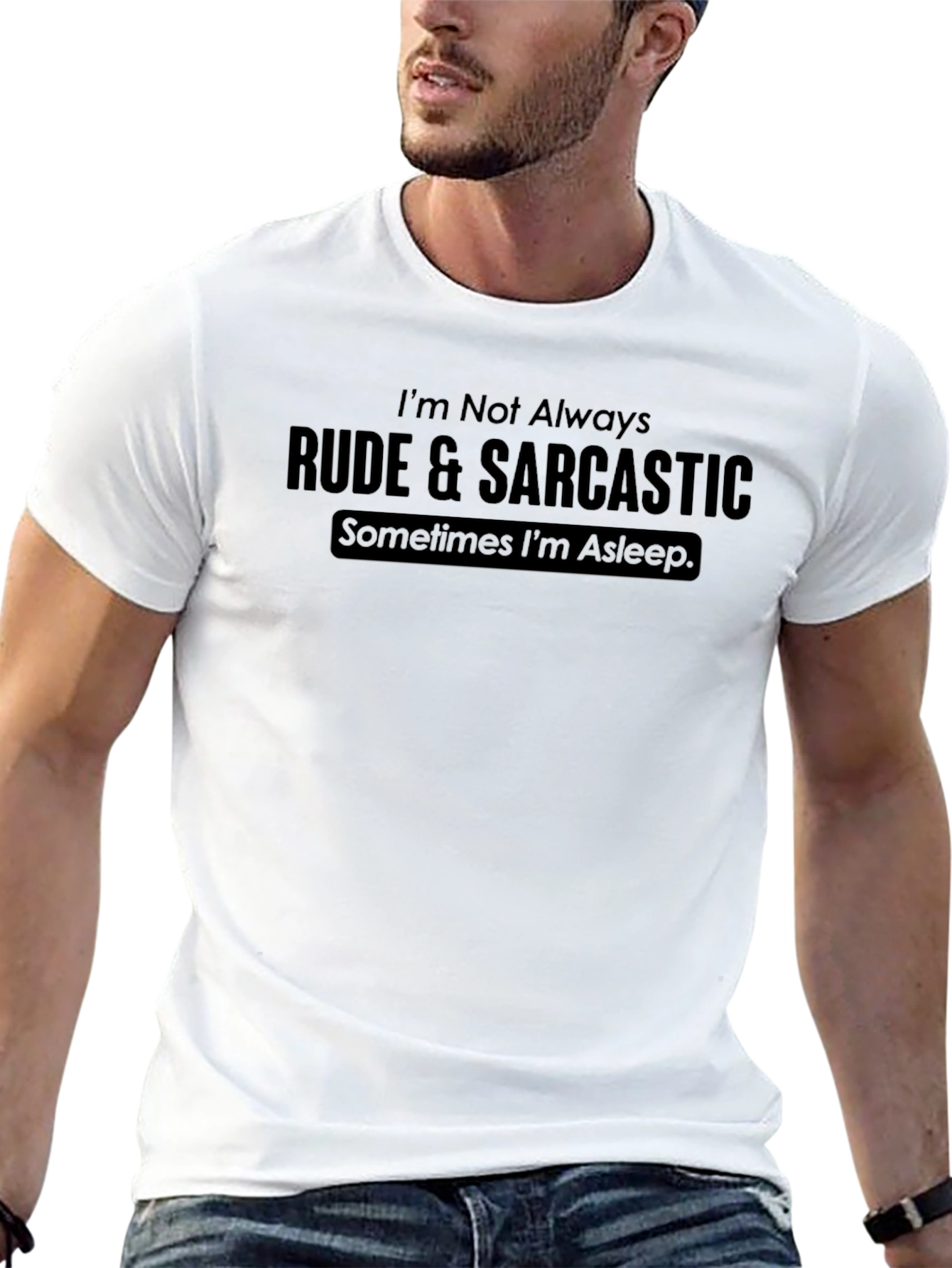 Camiseta Hombre Negra: Rude & Sarcastic