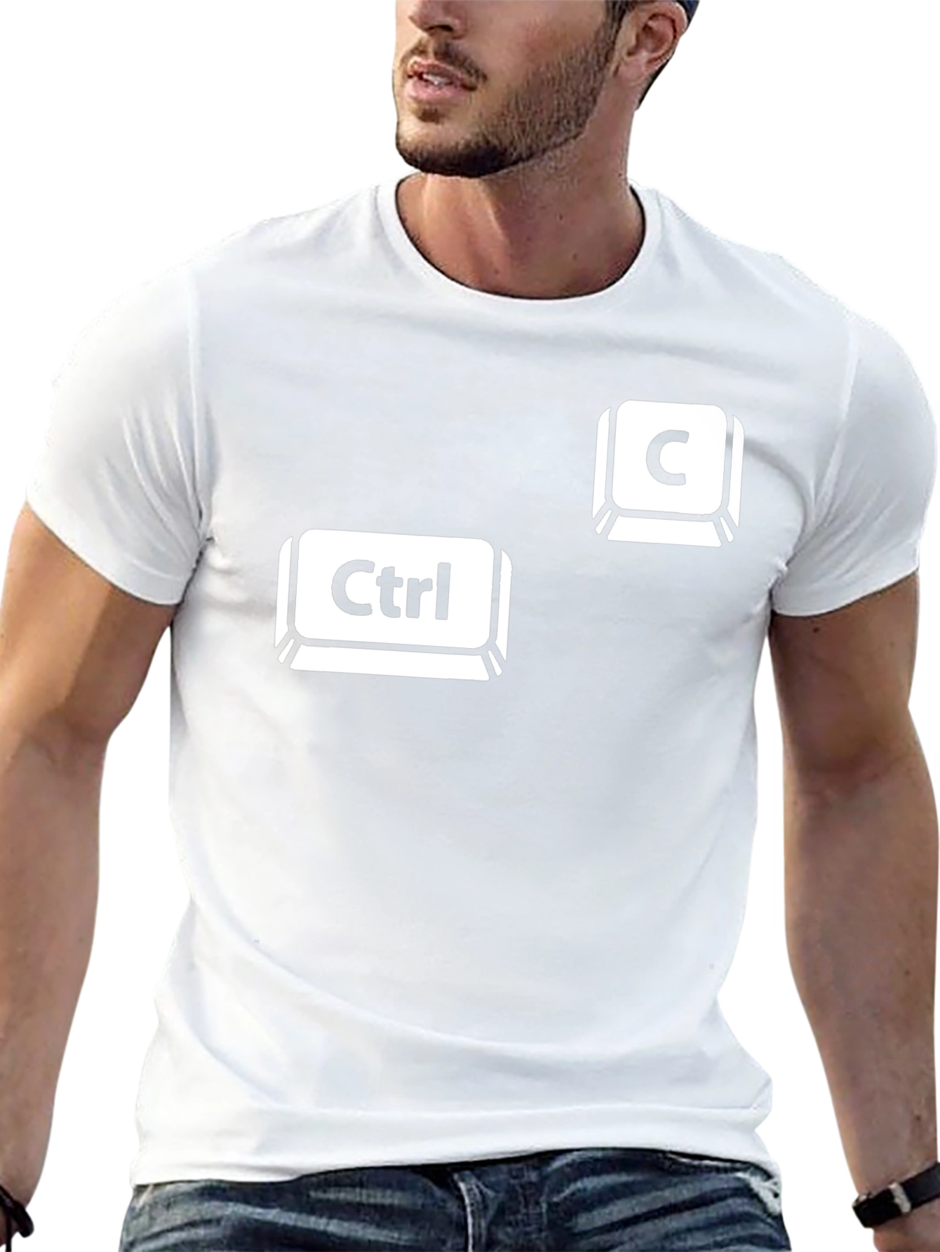 Camiseta Negra Ctrl + C Copiar Pegar