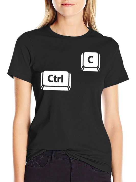 Camiseta Negra Ctrl + C Copiar Pegar