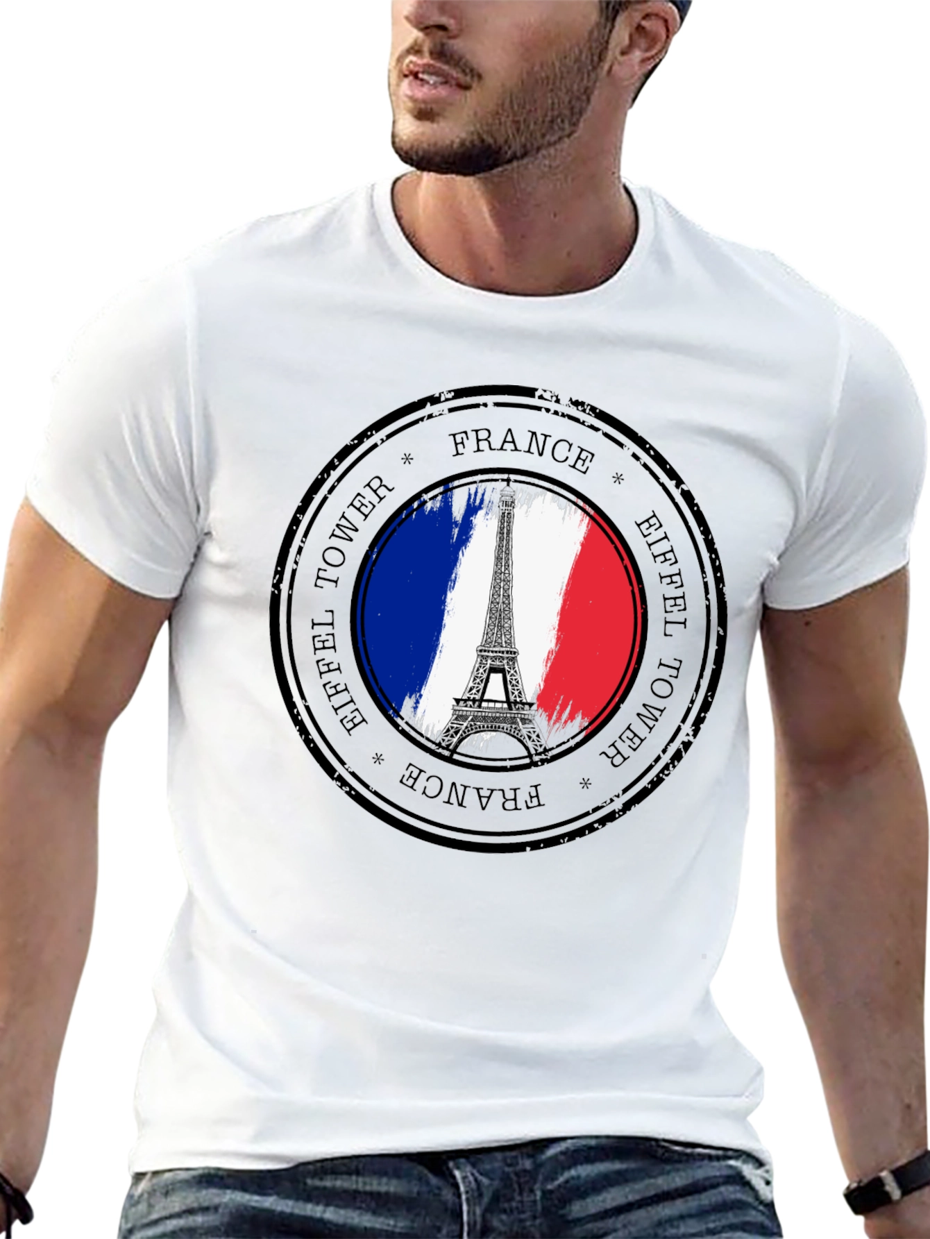 Camiseta Negra Torre Eiffel Francia
