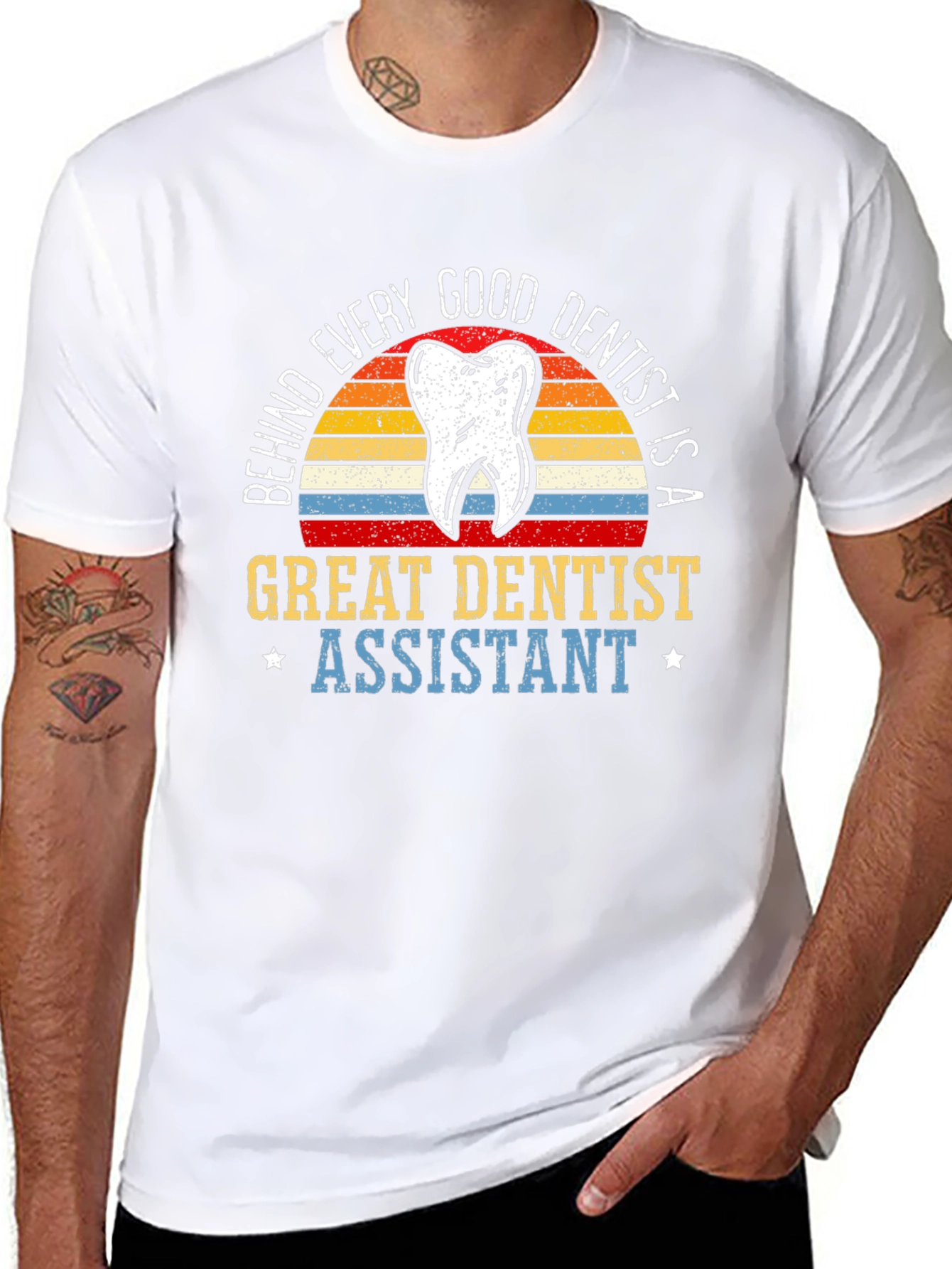 Camiseta Negra Dentista - Asistente Dental