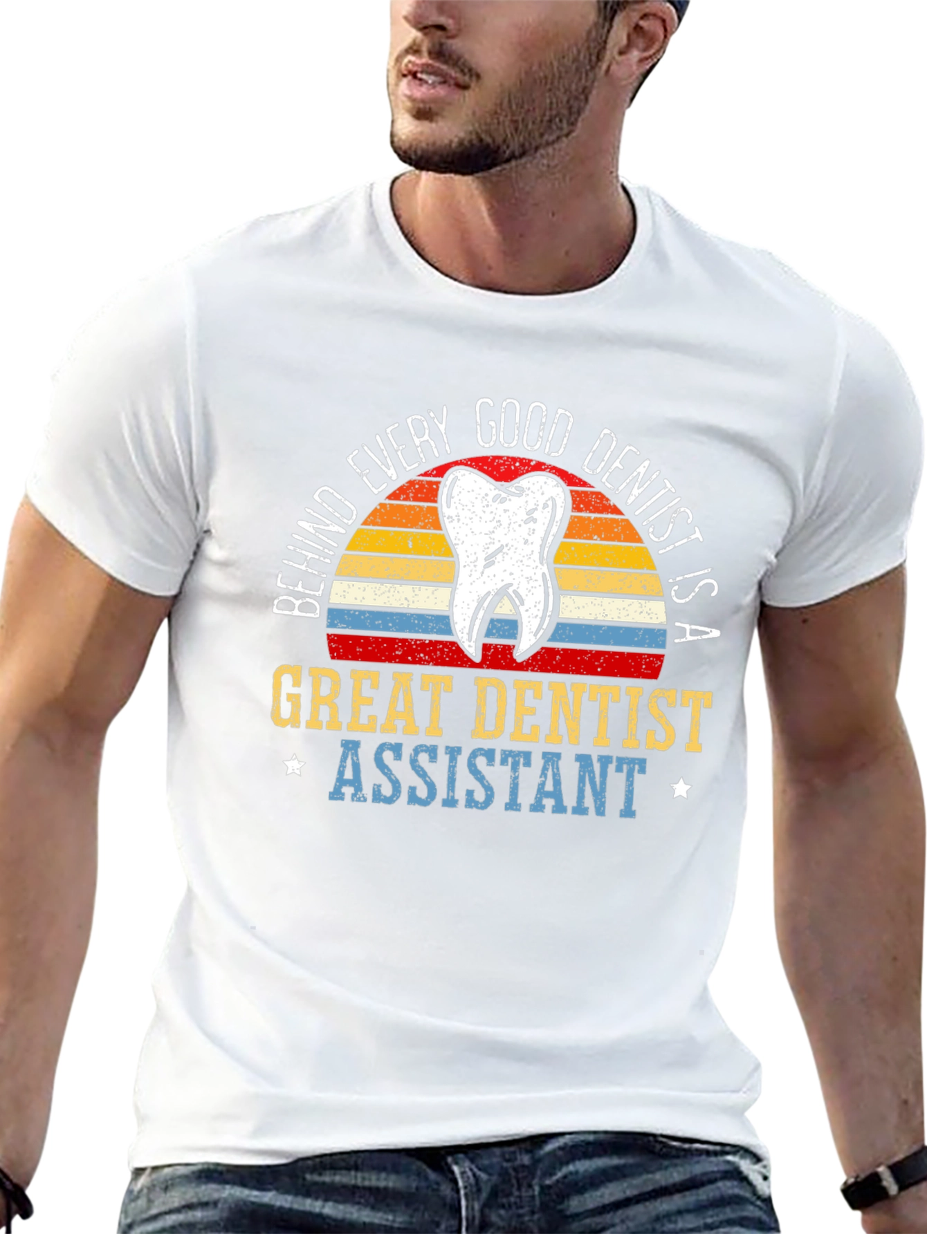 Camiseta Negra Dentista - Asistente Dental