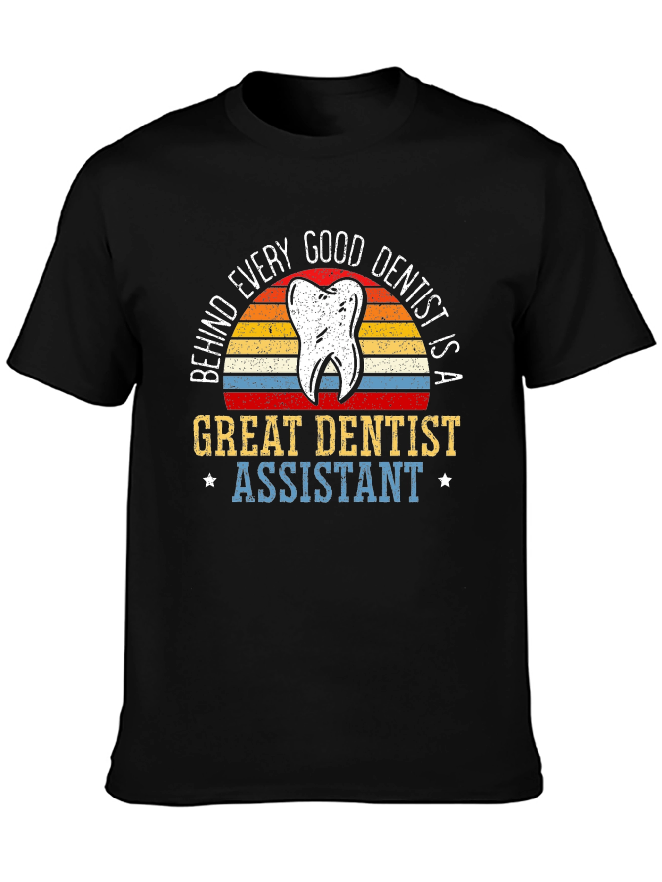 Camiseta Negra Dentista - Asistente Dental