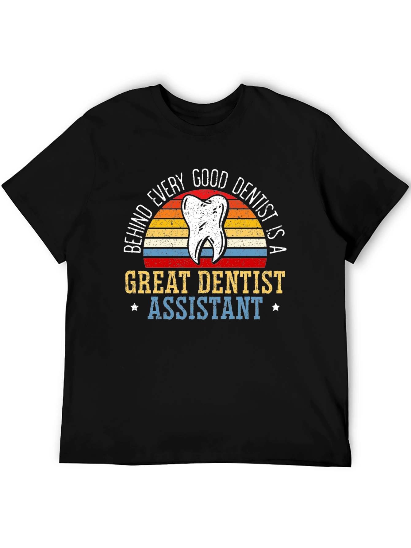 Camiseta Negra Dentista - Asistente Dental