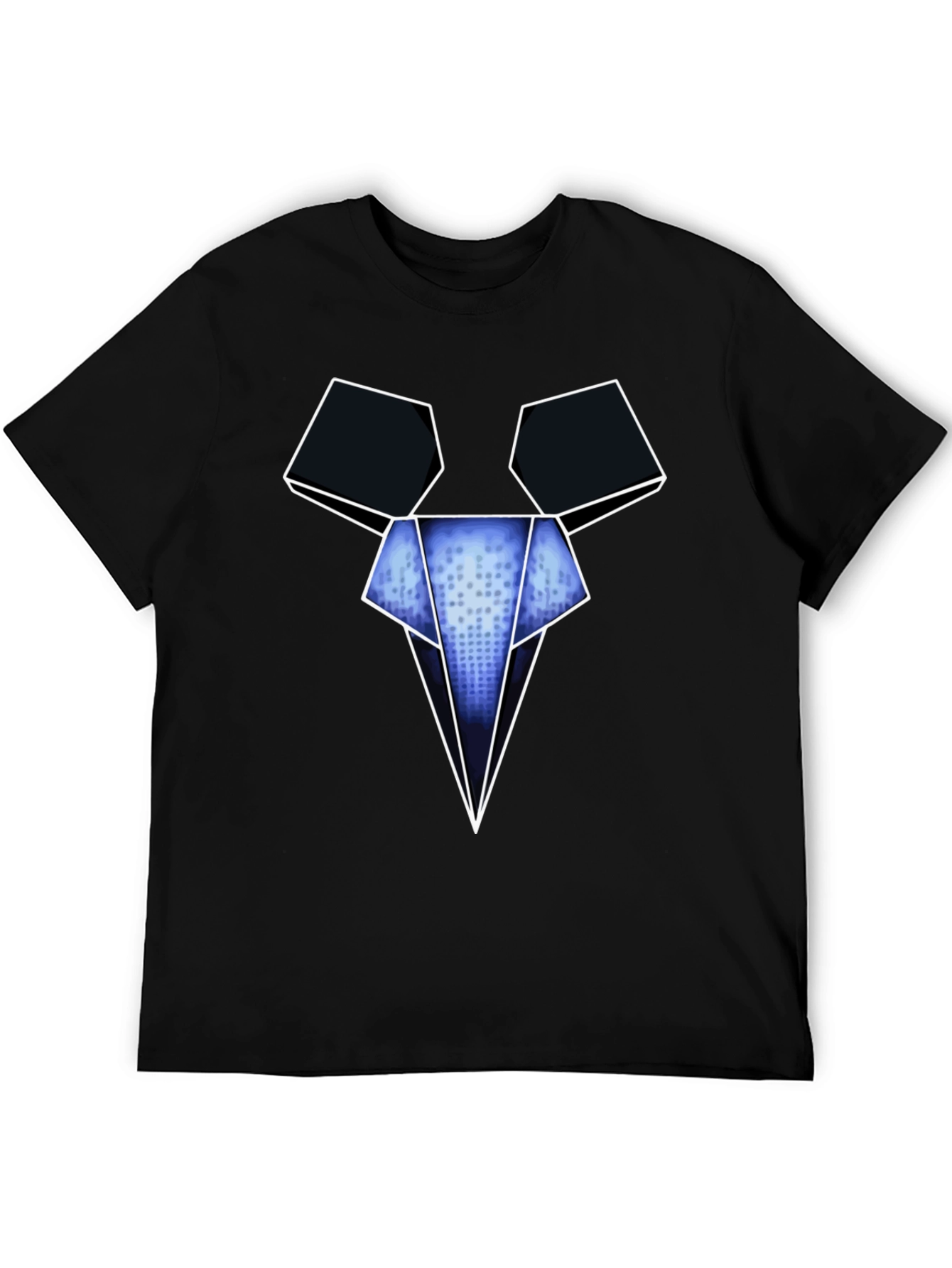 Camiseta Negra con Diseño Gráfico Abstracto
