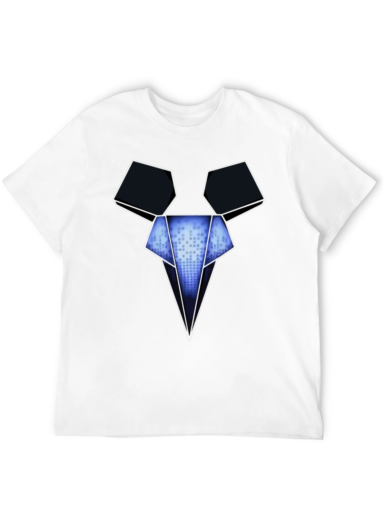 Camiseta Negra con Diseño Gráfico Abstracto