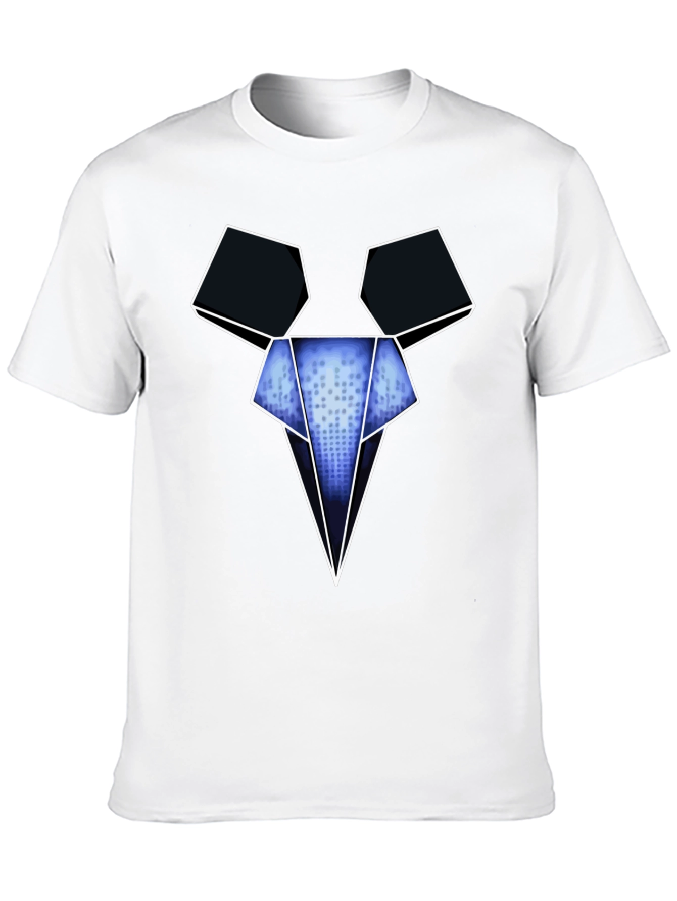 Camiseta Negra con Diseño Gráfico Abstracto