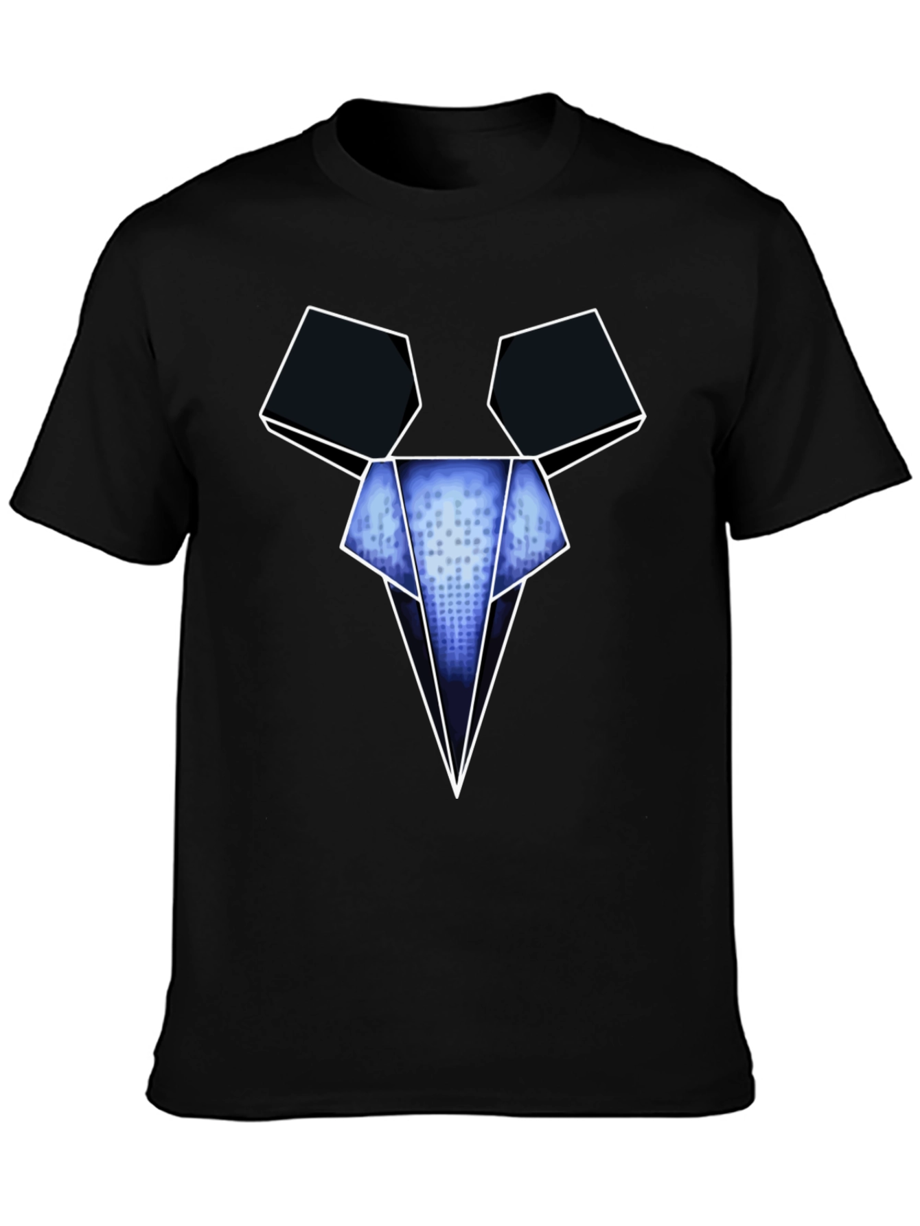 Camiseta Negra con Diseño Gráfico Abstracto