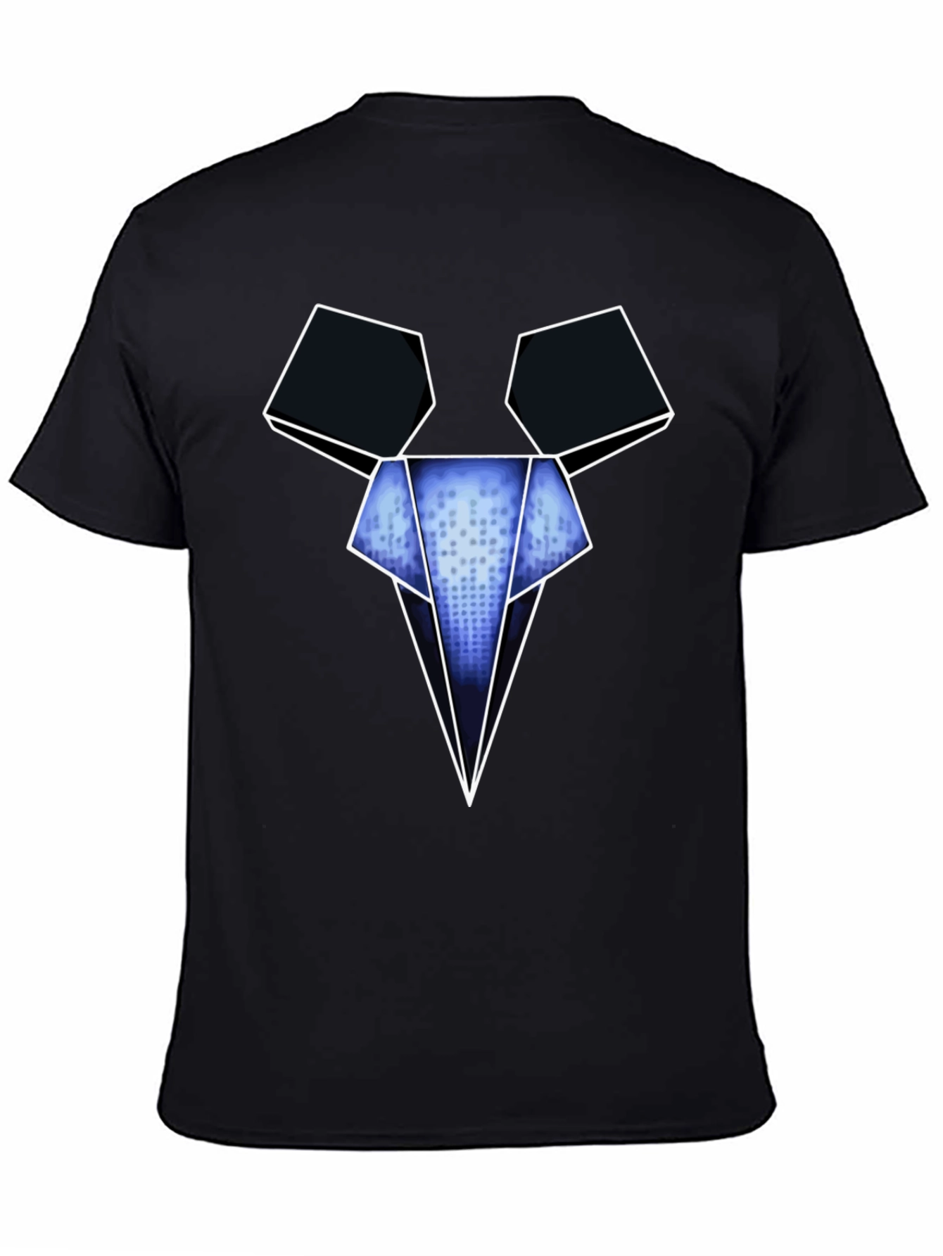 Camiseta Negra con Diseño Gráfico Abstracto