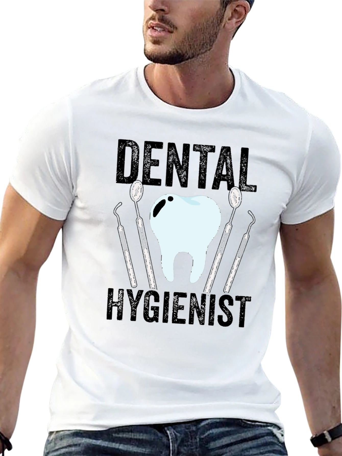 Camiseta Negra Higienista Dental