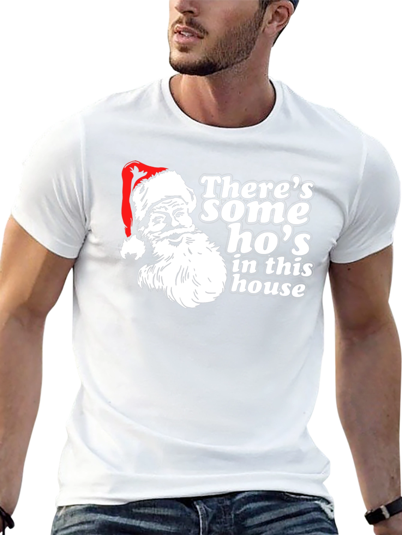 Camiseta Navideña Santa Claus - Hay Algunas Hos Aquí