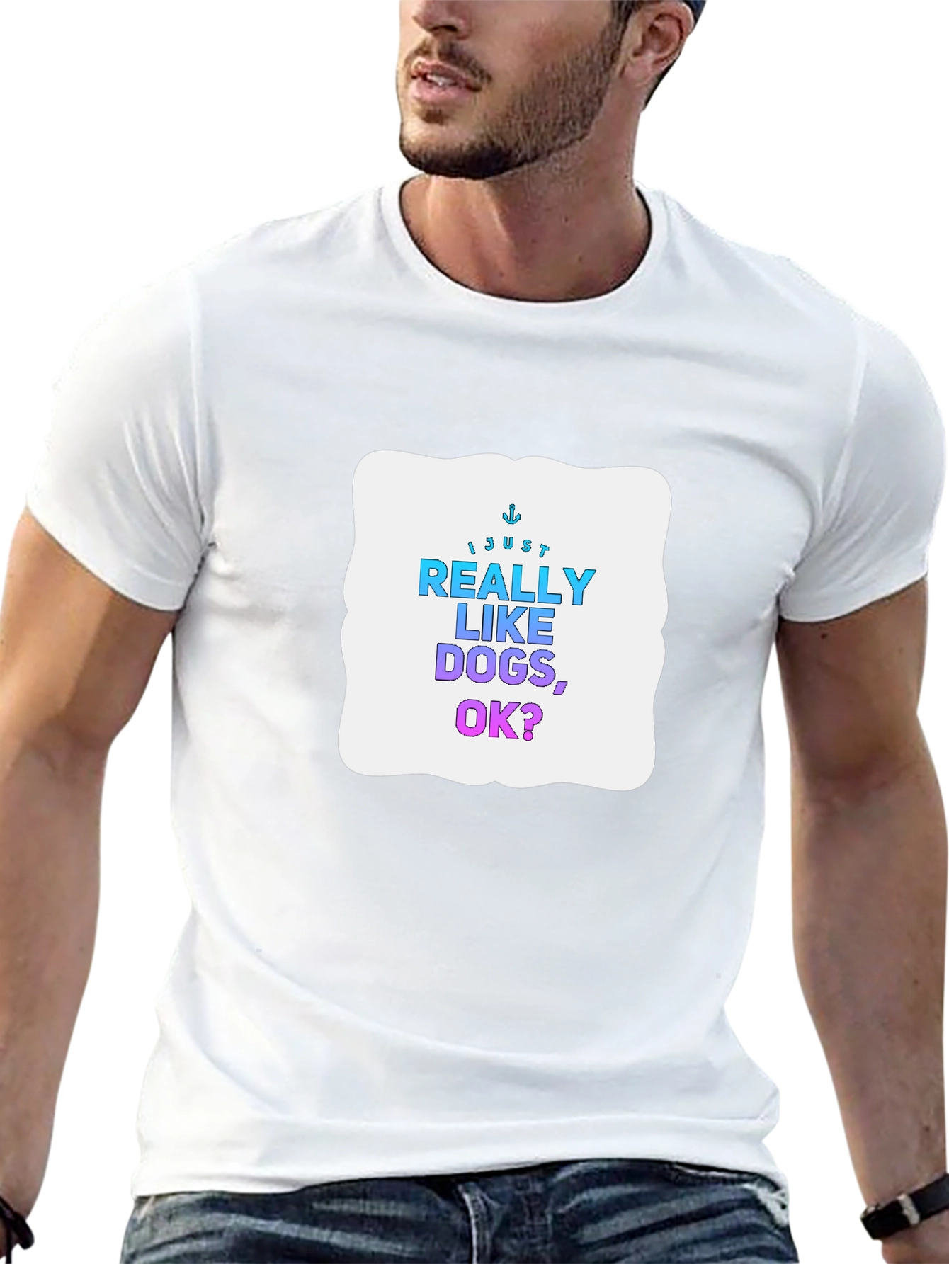 Camiseta Negra: Me Gustan Mucho los Perros ¿Ok?