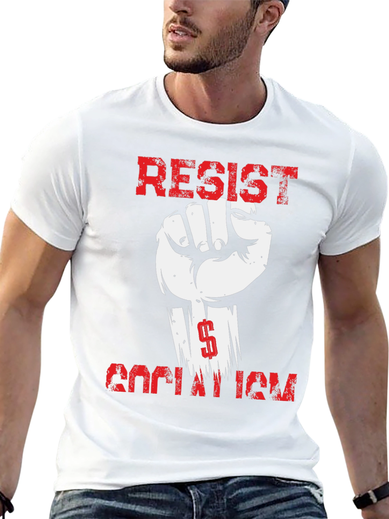 Camiseta Resistir Socialismo - Diseño con Puño Alzado