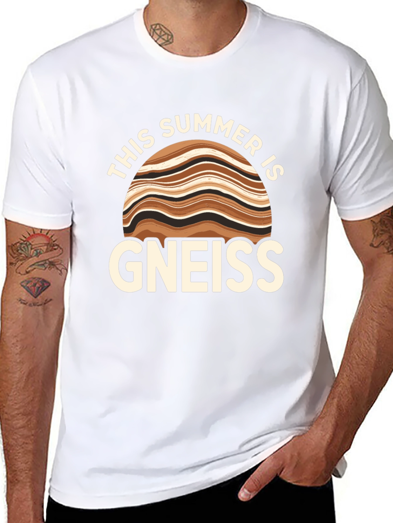 Camiseta Negra Gneiss: ¡Un Verano con Humor Geológico!
