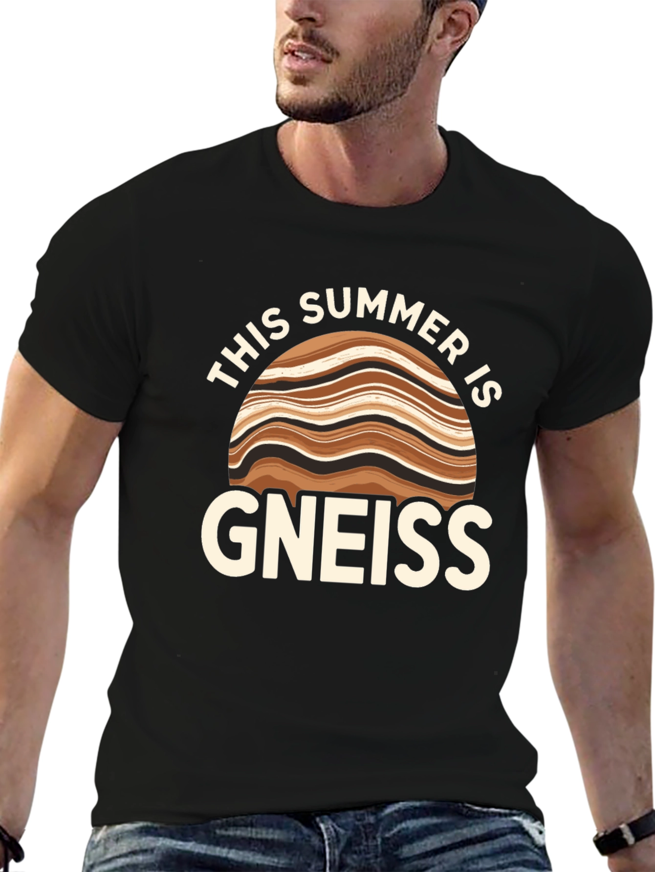Camiseta Negra Gneiss: ¡Un Verano con Humor Geológico!