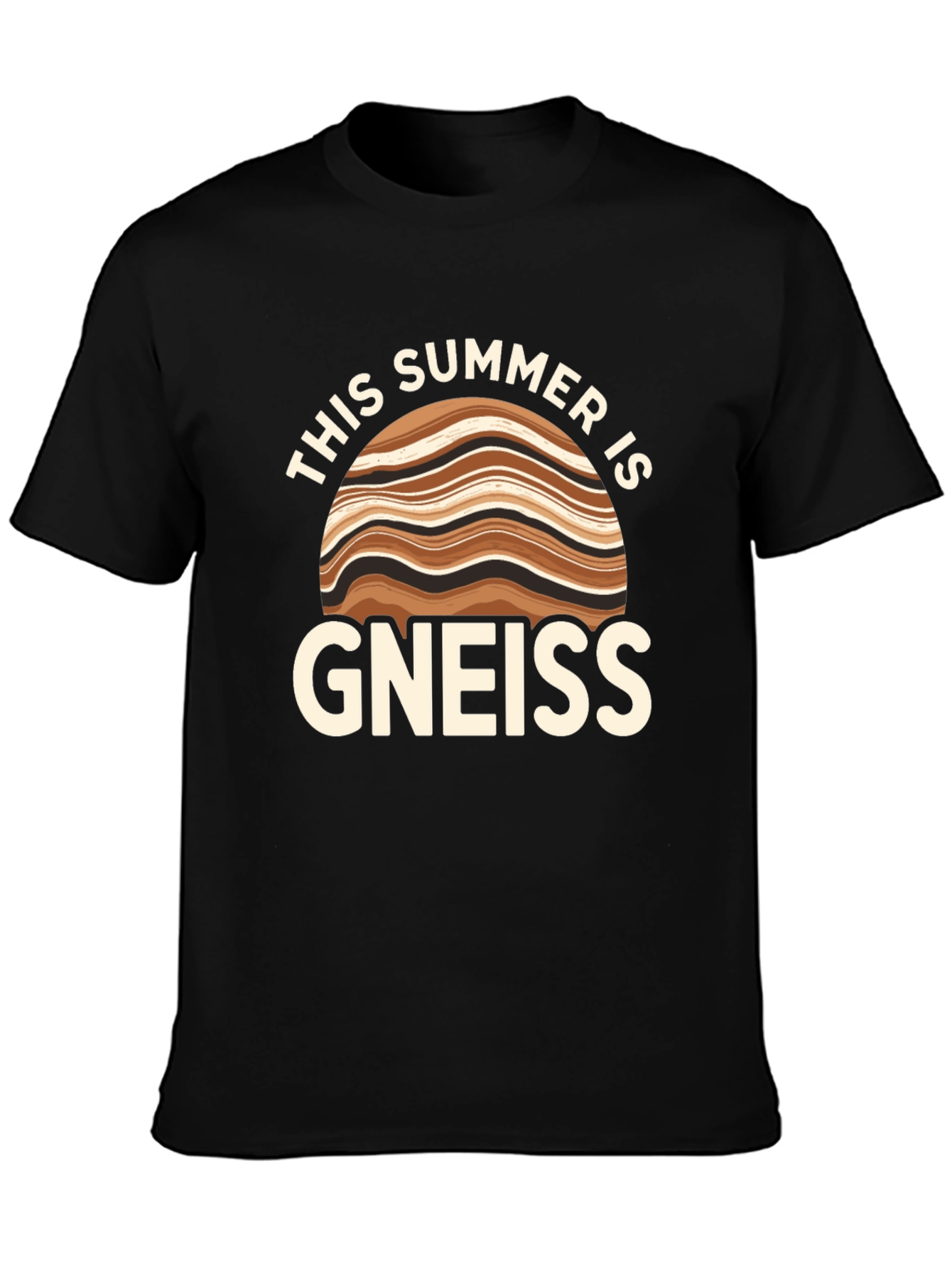 Camiseta Negra Gneiss: ¡Un Verano con Humor Geológico!